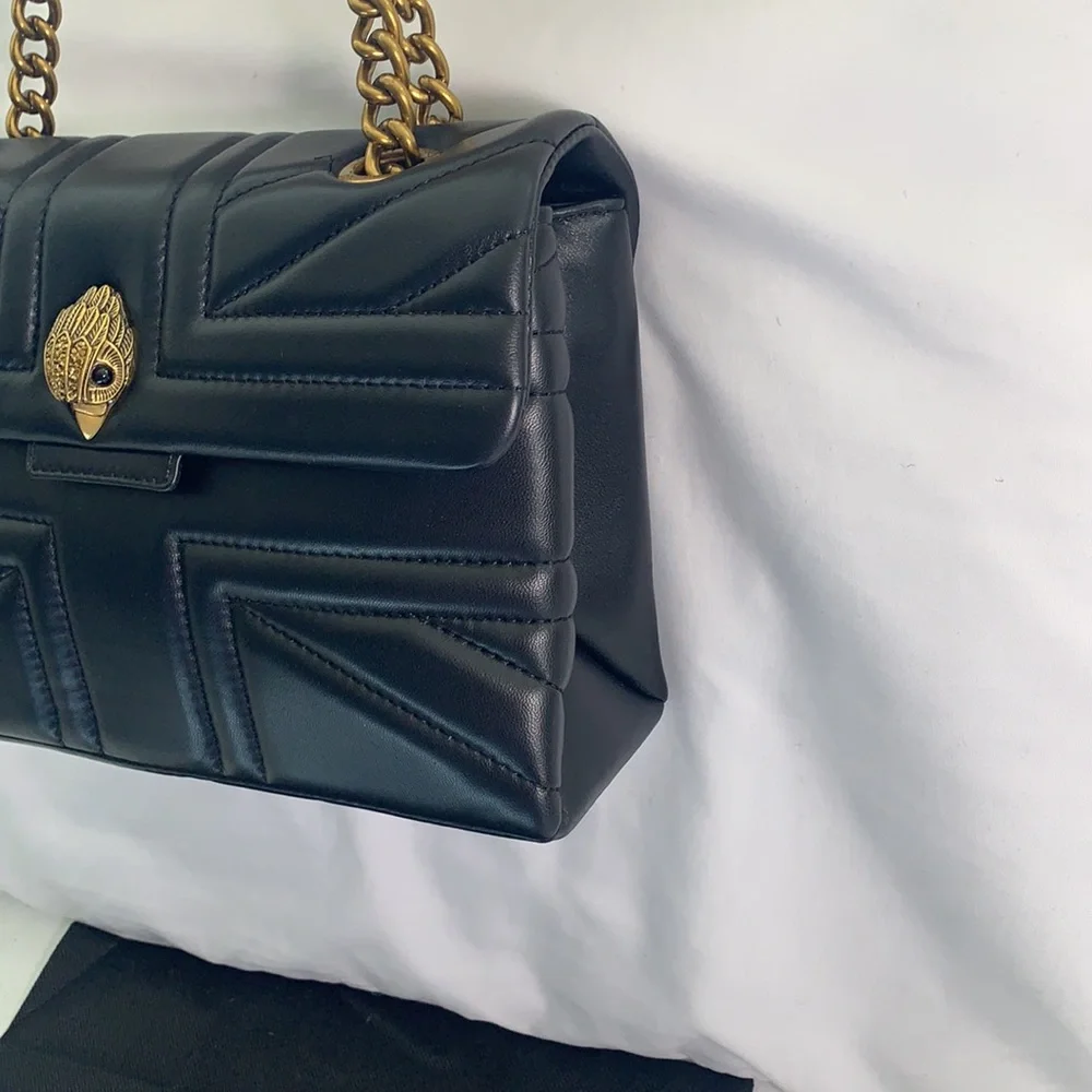 - - KURT GEIGER LONDON KENSINGTON LEATHER  SHOULDER BAG - Picture 9 of 15